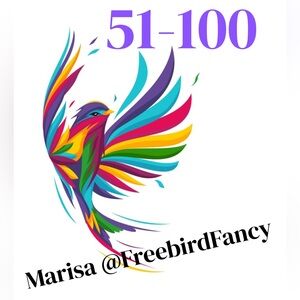 ⭐️ 51-100 ⭐️CONGRATULATIONS & Thank You for shopping @FreebirdFancy!